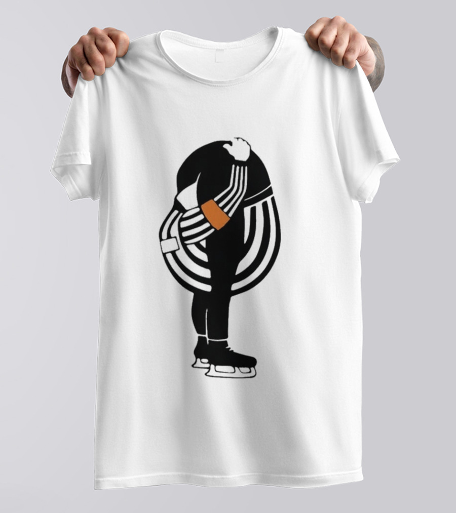 Kyle Dubas Hockey Referee Satirical Caricature T-Shirt