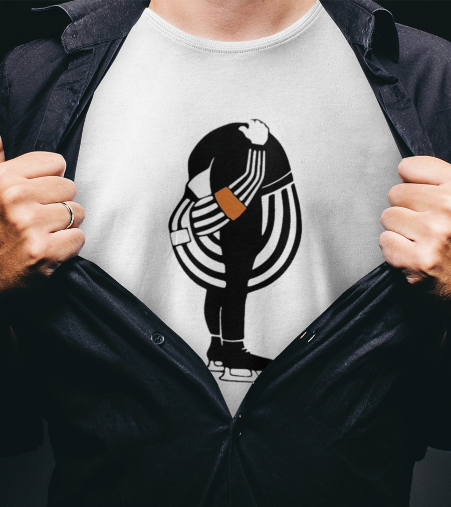 Kyle Dubas Hockey Referee Satirical Caricature T-Shirt