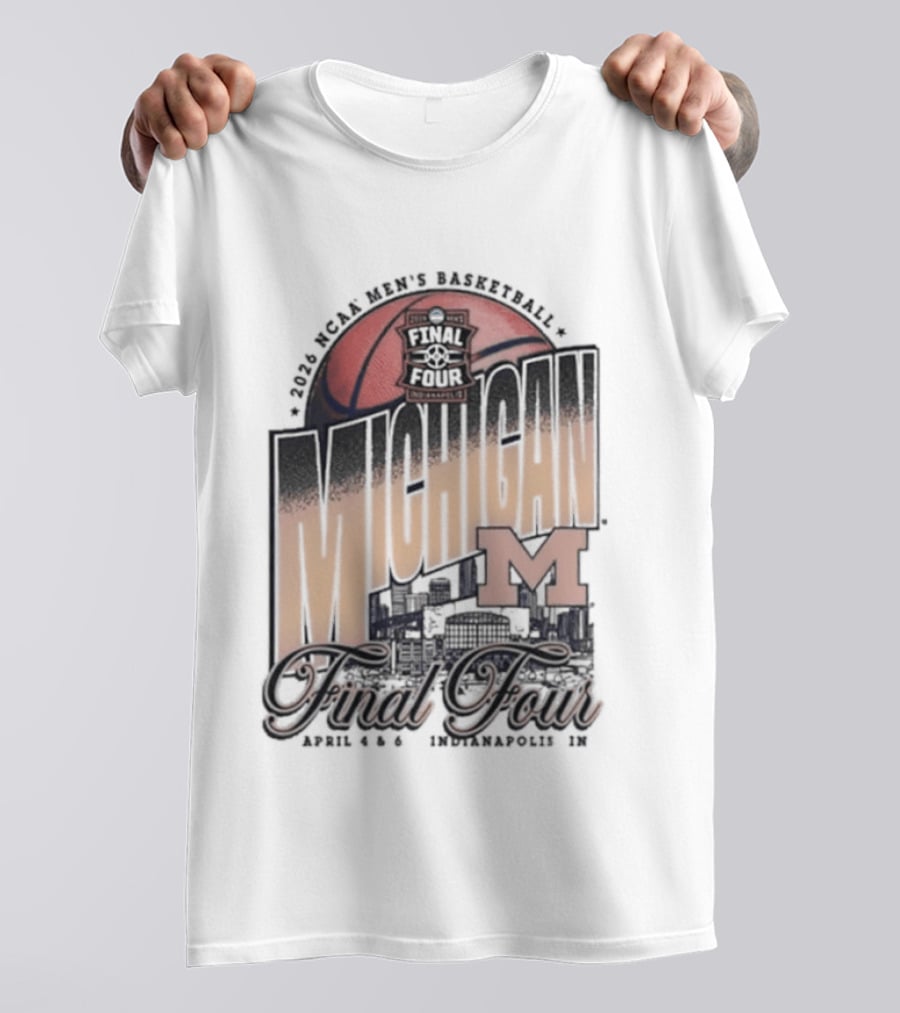 Michigan Wolverines 2026 Men's Final Four Basketball Stadium M Bound T-Shirt