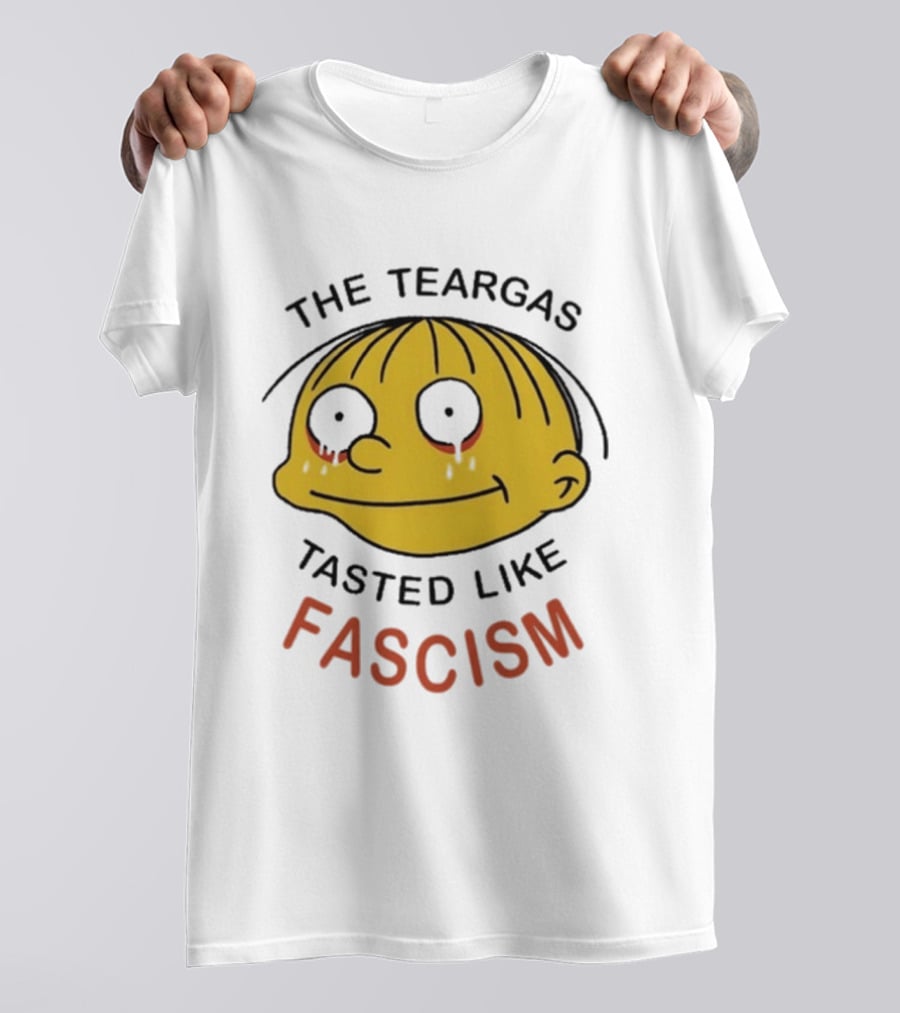 The Teargas Tasted Like Fascism Yellow Cartoon T-Shirt