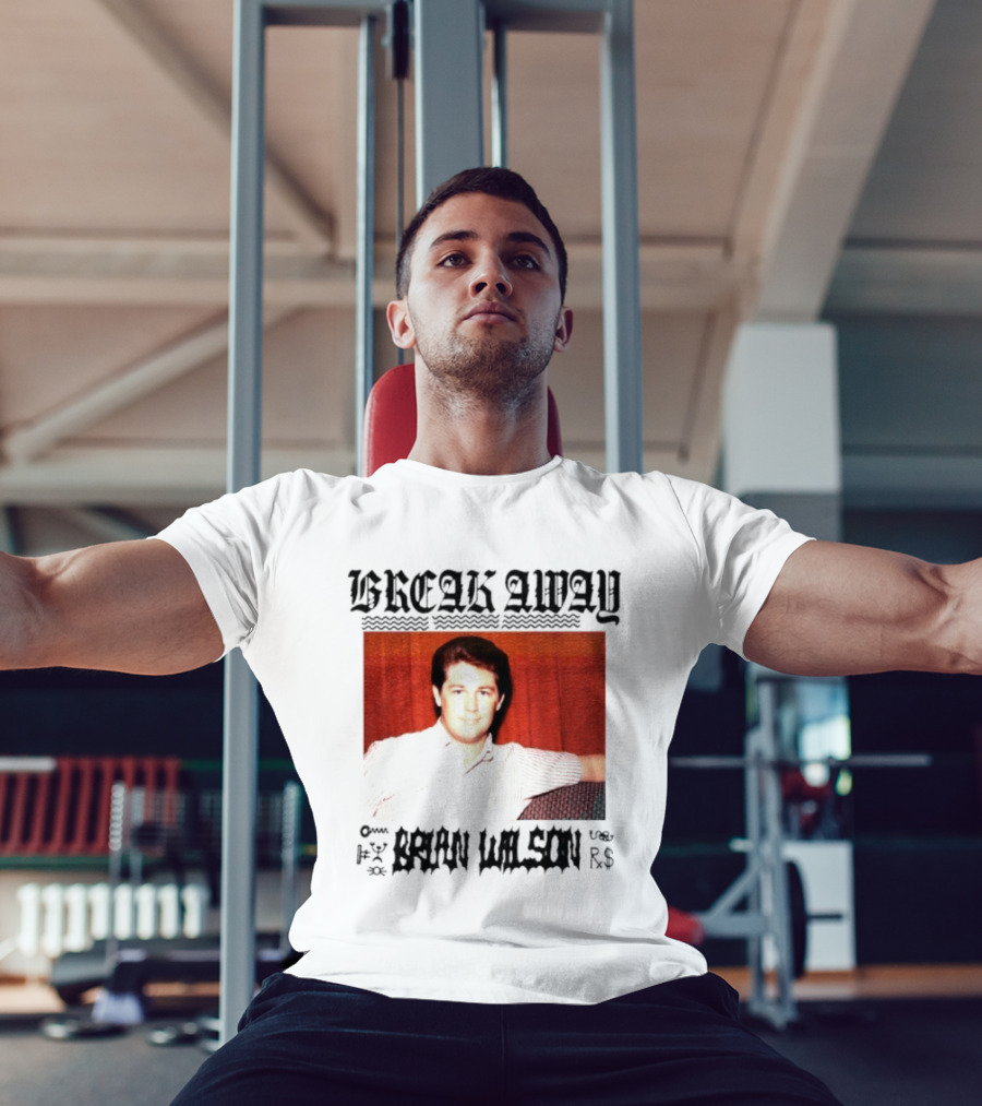 BREAK AWAY BRIAN WILSON Photo Portrait Striped T-Shirt