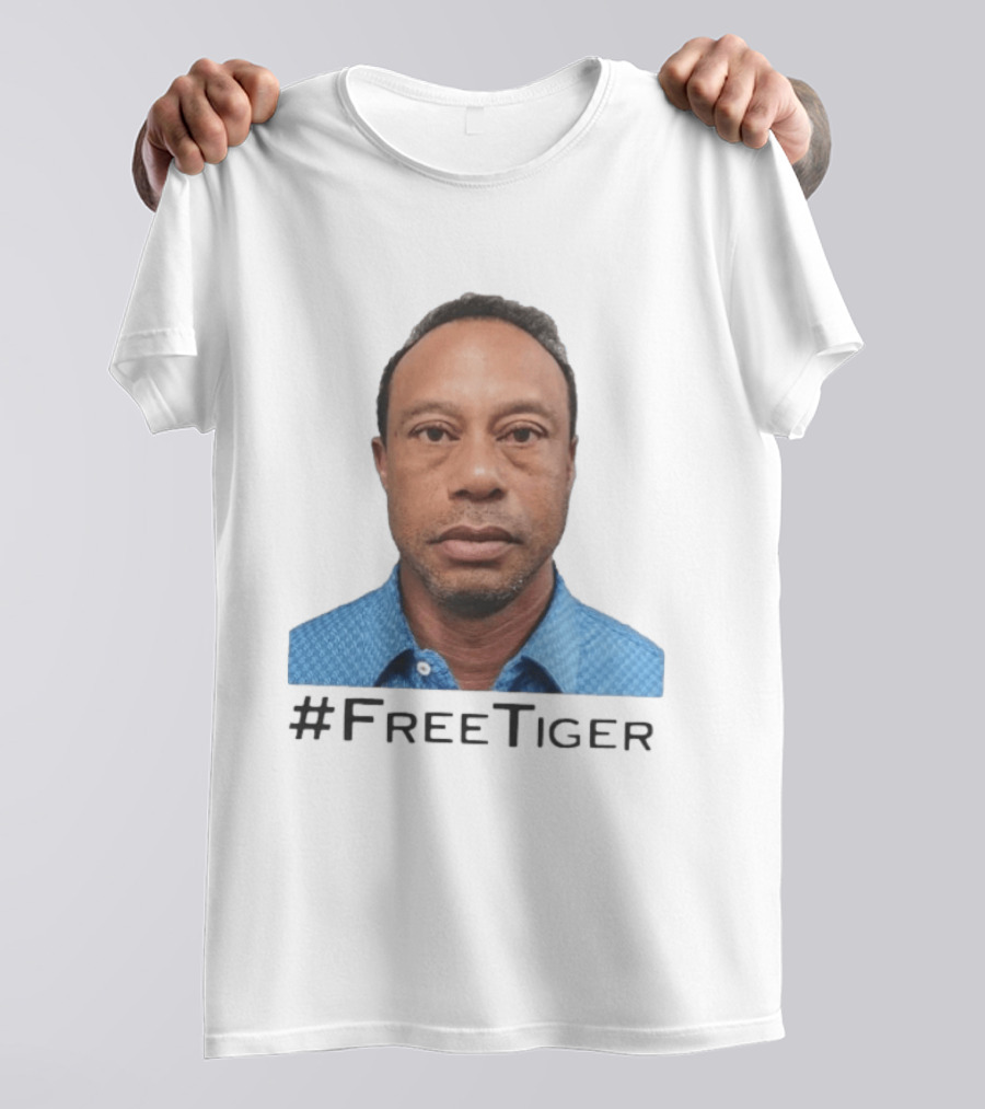 #FreeTiger Shot Iconic Arrest Image T-Shirt