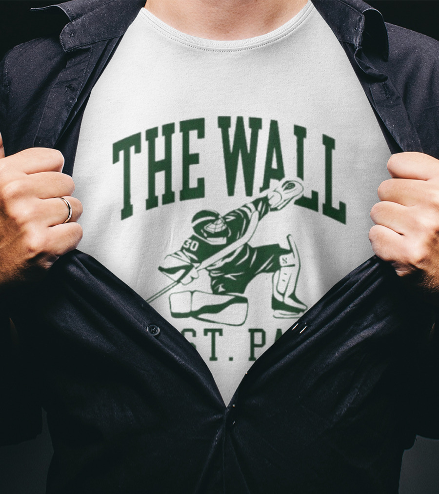 The Wall Of St. Paul Hockey Goalie 30 Jesper Wallstedt T-Shirt