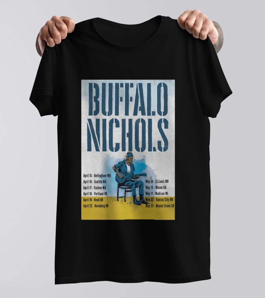Buffalo Nichols 2026 Summer Tour Bellingham WA To Beaver Creek CO T-Shirt