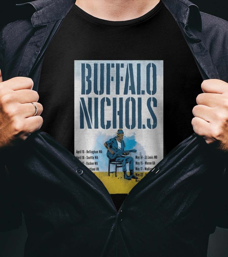Buffalo Nichols 2026 Summer Tour Bellingham WA To Beaver Creek CO T-Shirt