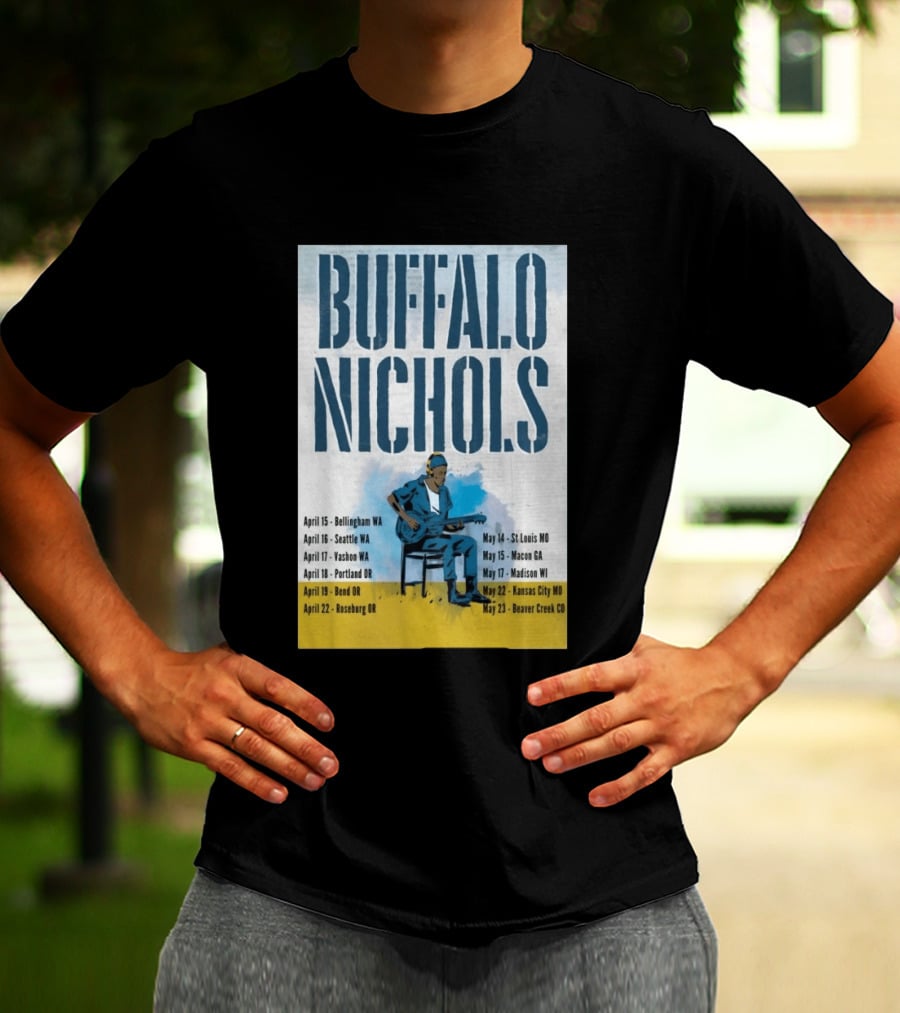 Buffalo Nichols 2026 Summer Tour Bellingham WA To Beaver Creek CO T-Shirt