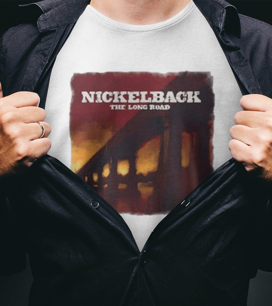 Nickelback The Long Road 2023 Album Art Bridge T-Shirt