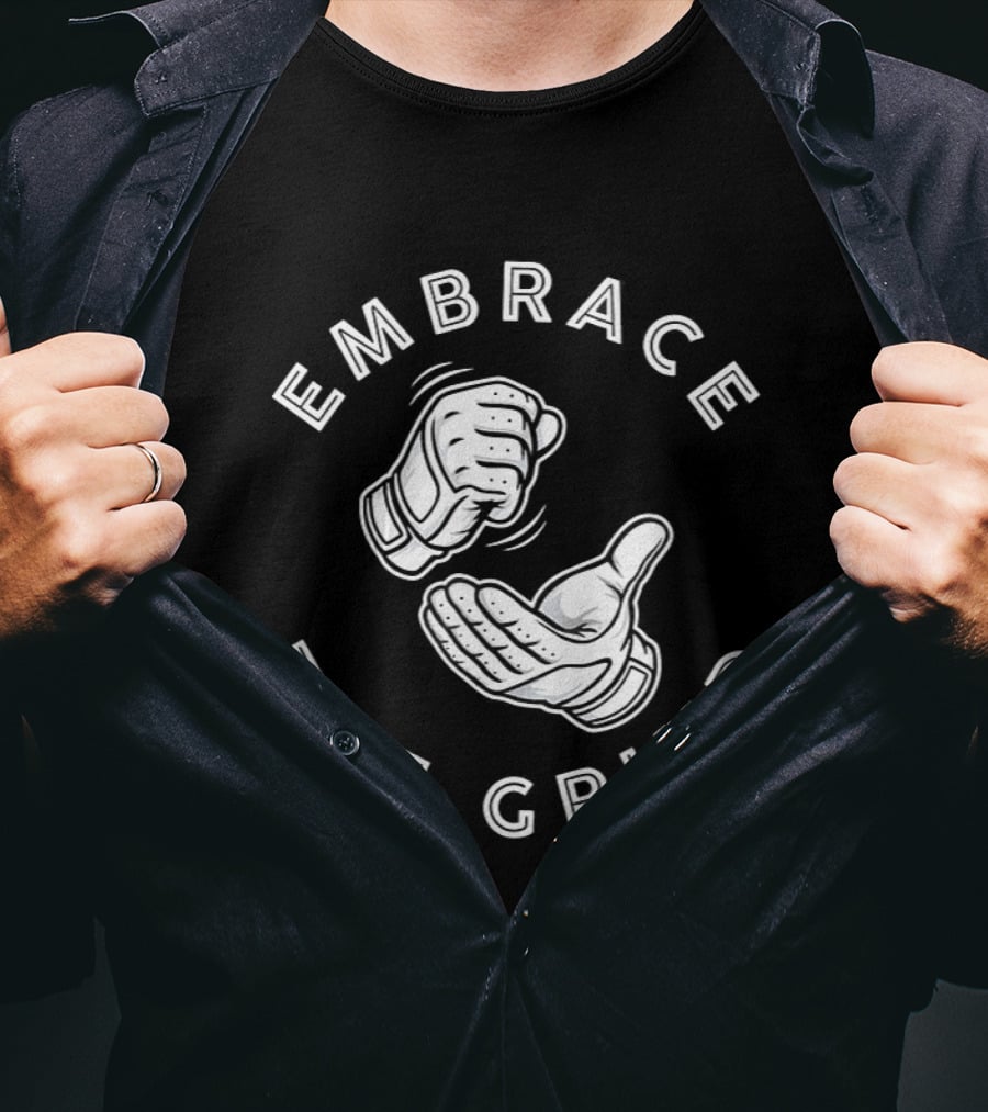 Embrace The Grind Toronto Blue Jays Baseball Fist Bump T-Shirt