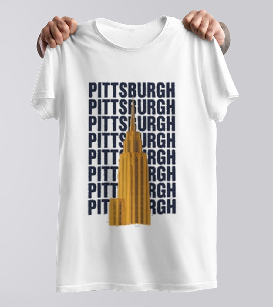 Pittsburgh Deco Building Repeated T-Shirt