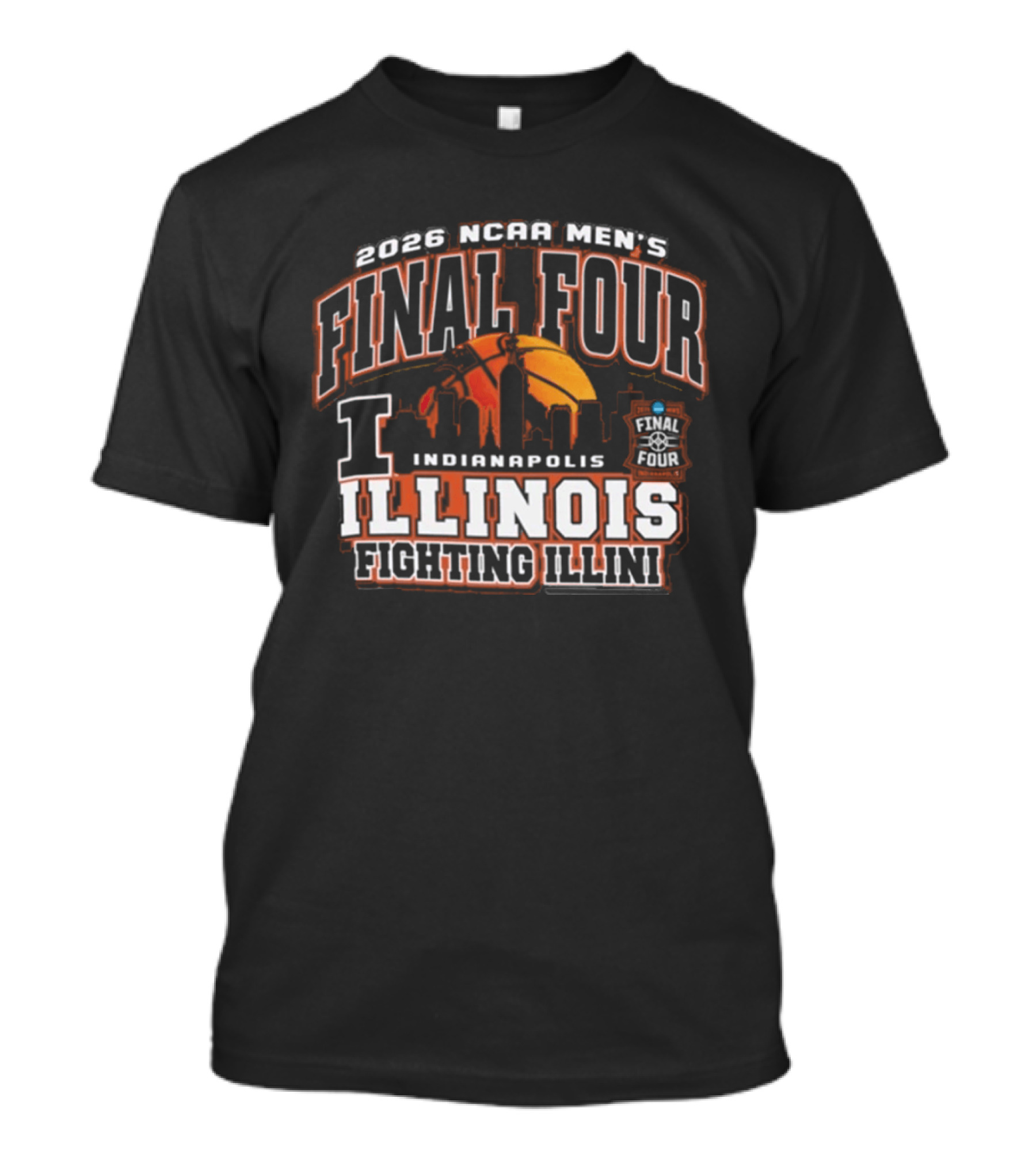 2026 NCAA Men's Final Four Indianapolis Illinois Fighting Illini Basketball T-Shirt