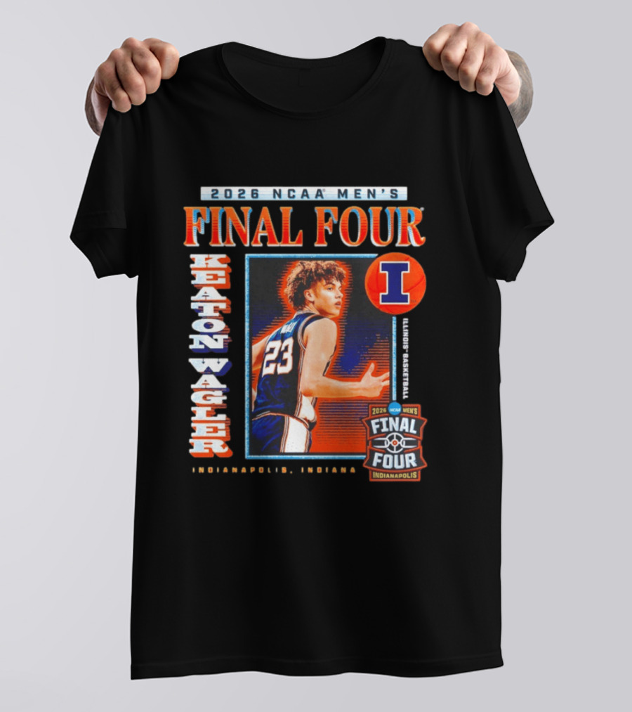 2026 NCAA Men's Final Four Keaton Wagler Illinois Fighting Illini Indianapolis Indiana T-Shirt
