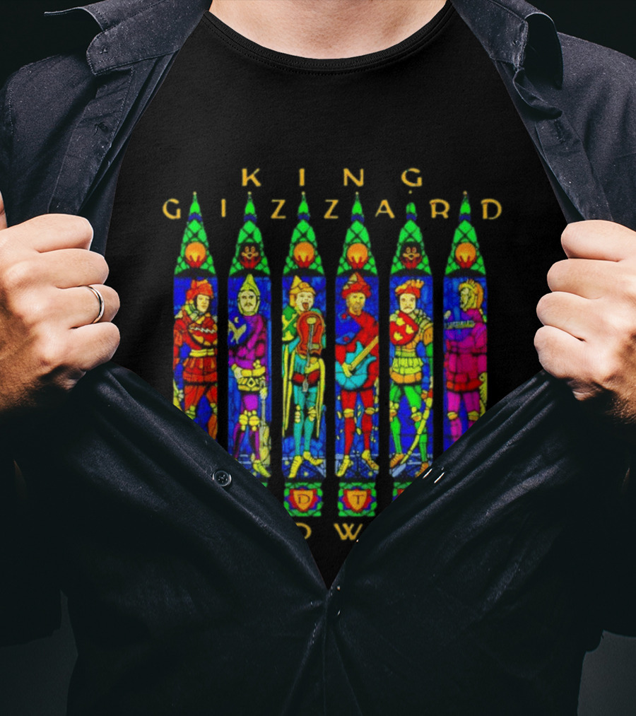 King Gizzard And The Lizard Wizard Stained Glass Band T-Shirt