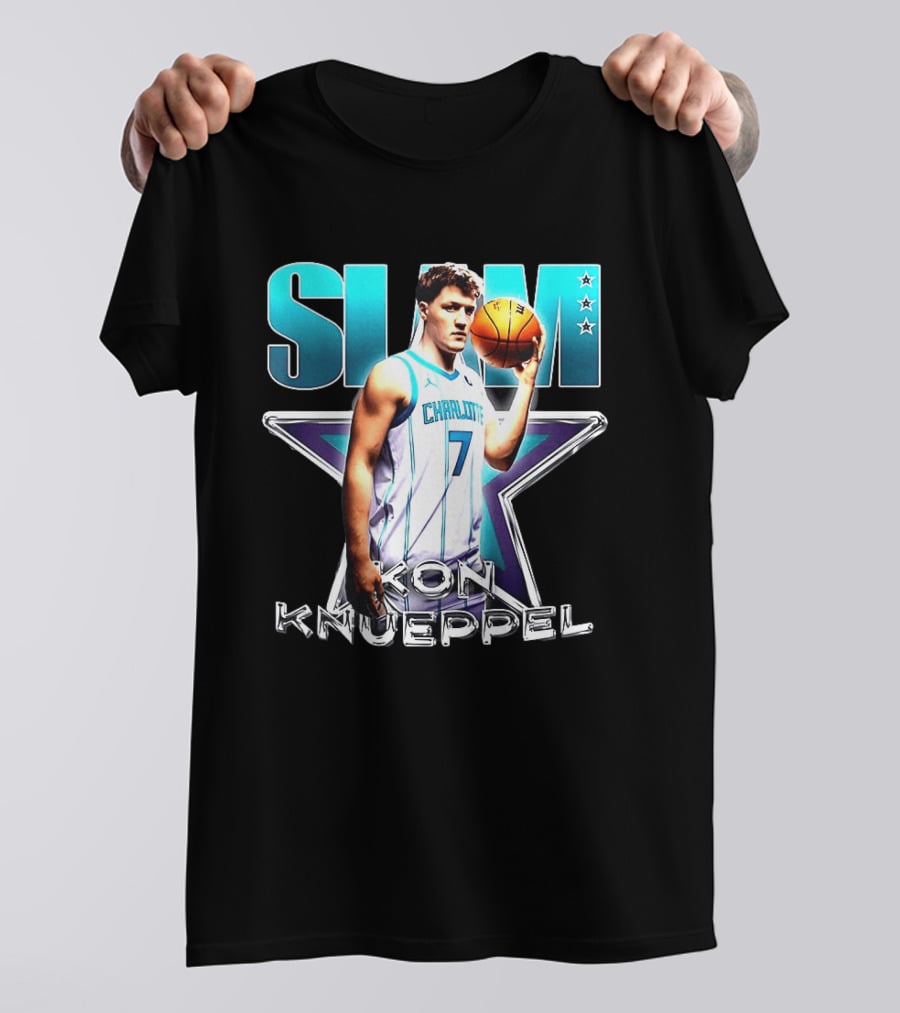 Kon Knueppel Charlotte Hornets Basketball Slam T-Shirt