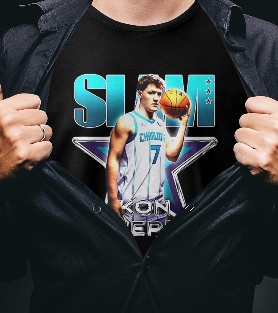 Kon Knueppel Charlotte Hornets Basketball Slam T-Shirt