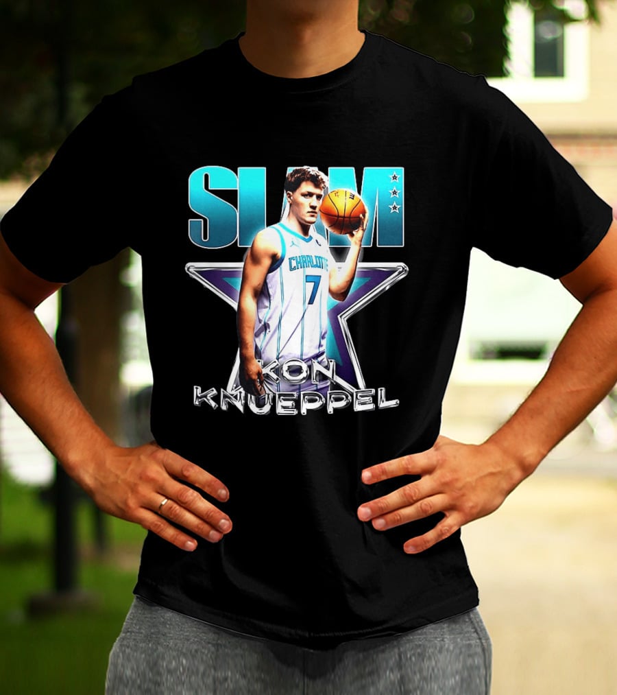 Kon Knueppel Charlotte Hornets Basketball Slam T-Shirt