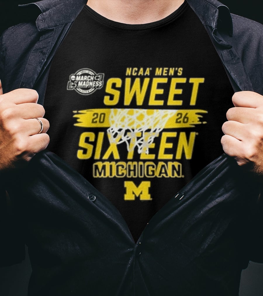NCAA Men's Sweet 2026 Sixteen Michigan Basketball M T-Shirt