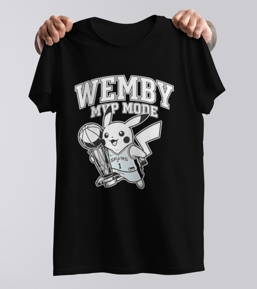 Wemby MVP Mode Pikachu Spurs NBA Victor Wembanyama T-Shirt