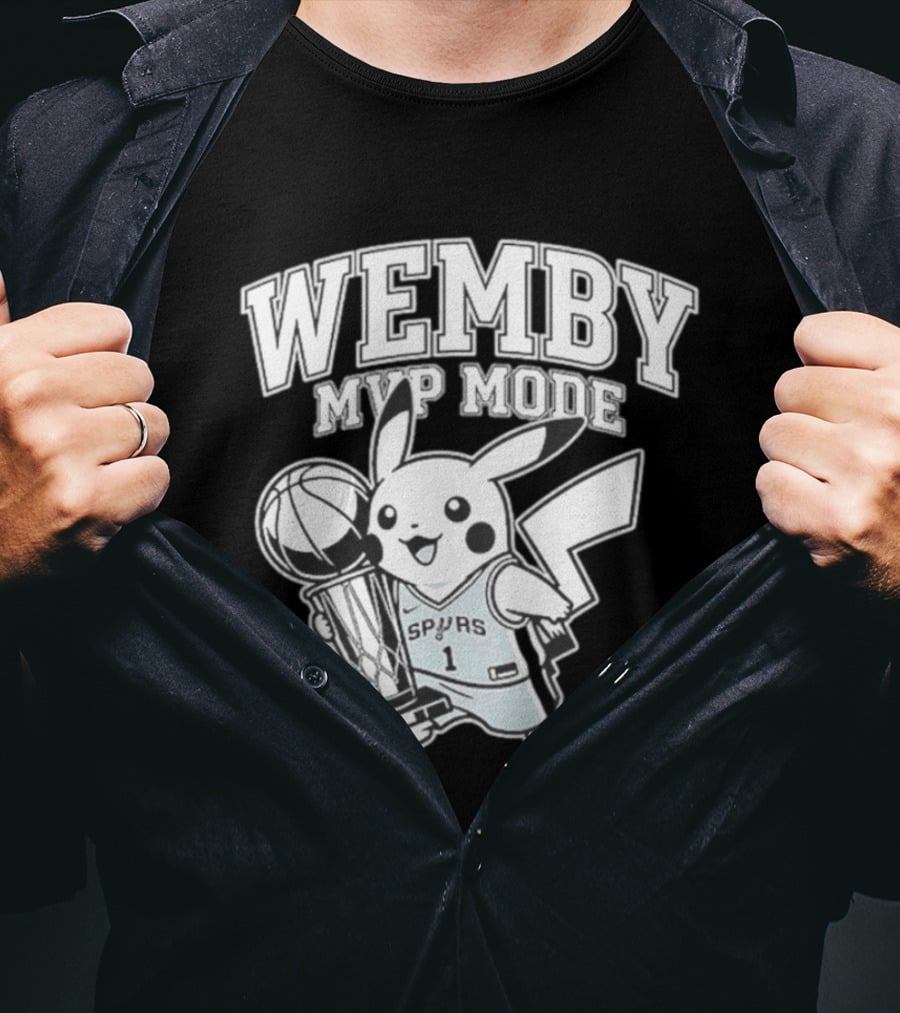 Wemby MVP Mode Pikachu Spurs NBA Victor Wembanyama T-Shirt