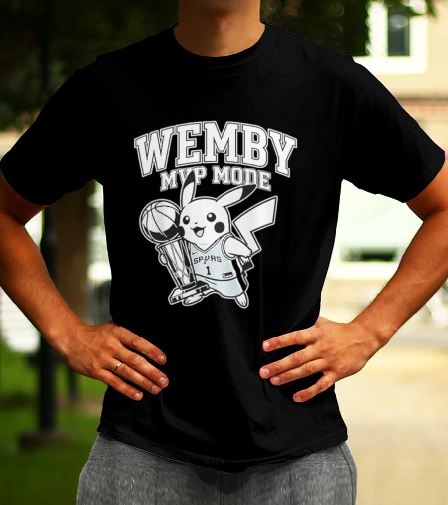 Wemby MVP Mode Pikachu Spurs NBA Victor Wembanyama T-Shirt