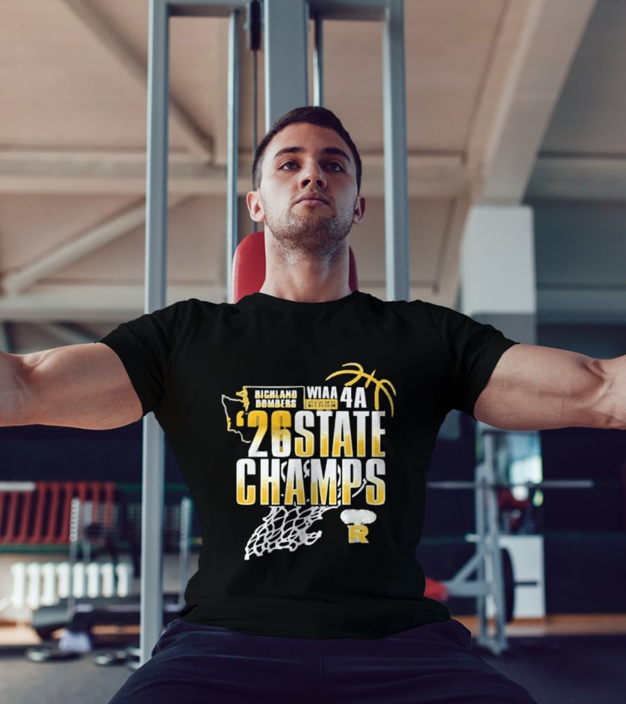 Richland Bomber Basketball 2026 WIAA 4A State Champs T-Shirt
