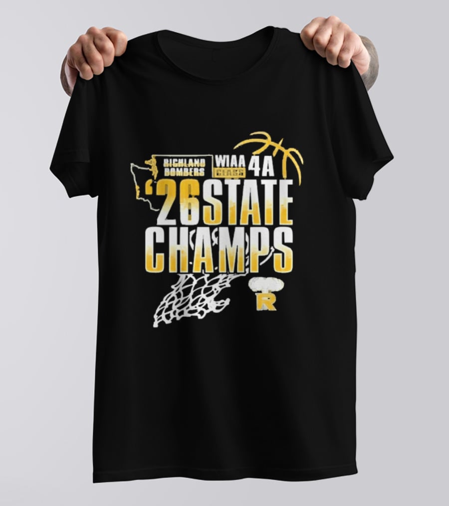 Richland Bomber Basketball 2026 WIAA 4A State Champs T-Shirt