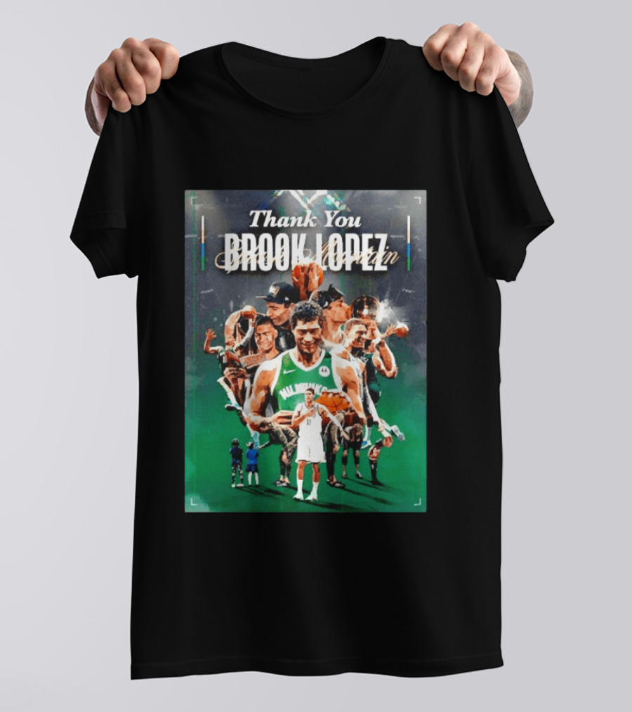 Thank You Brook Lopez Milwaukee Bucks Splash Mountain T-Shirt
