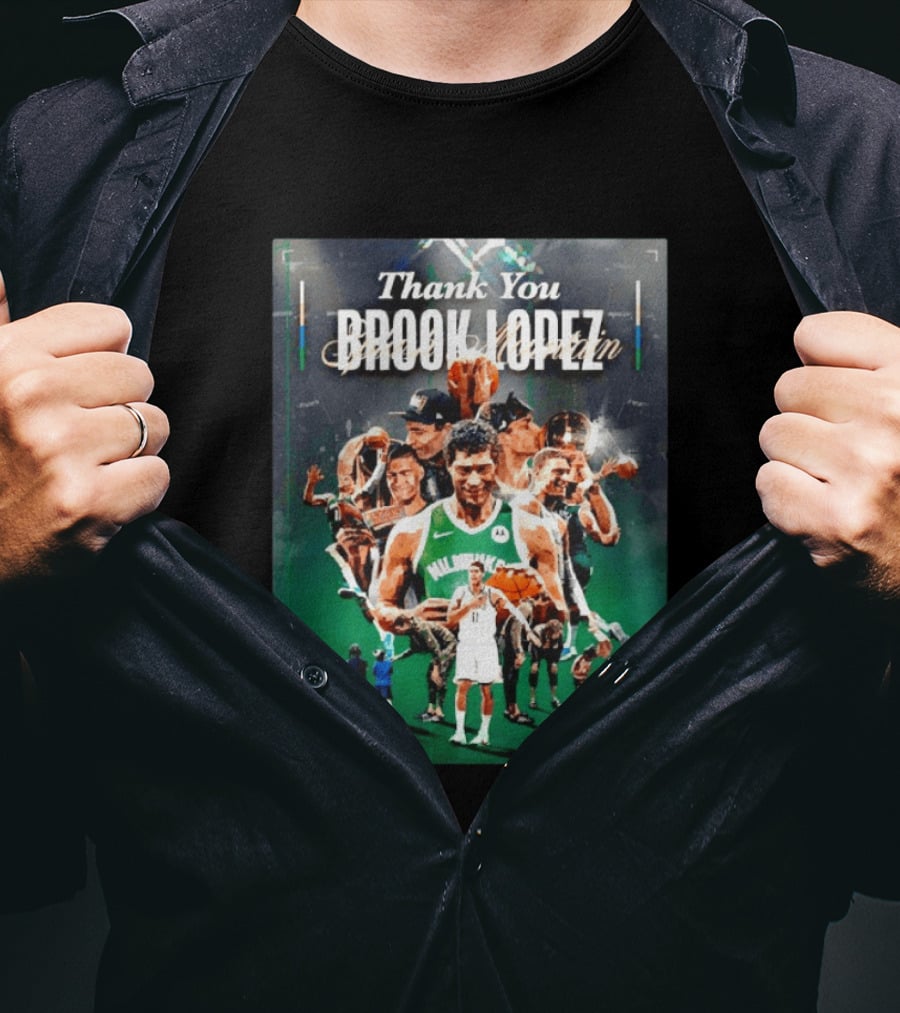 Thank You Brook Lopez Milwaukee Bucks Splash Mountain T-Shirt