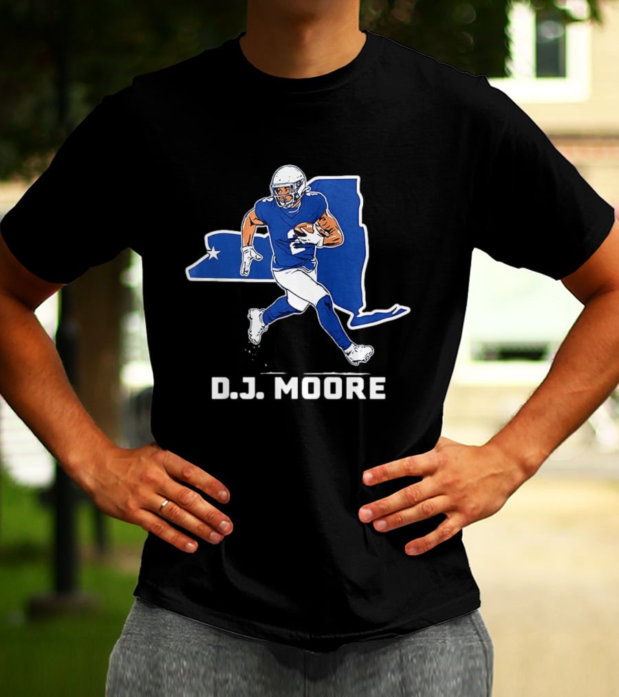 DJ Moore Football State Star New York T-Shirt