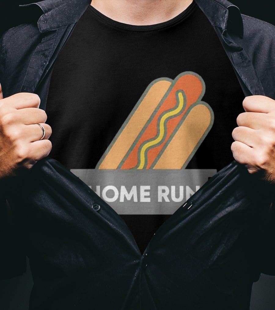 Home Run Hot Dog New York Mets Baseball Fan T-Shirt