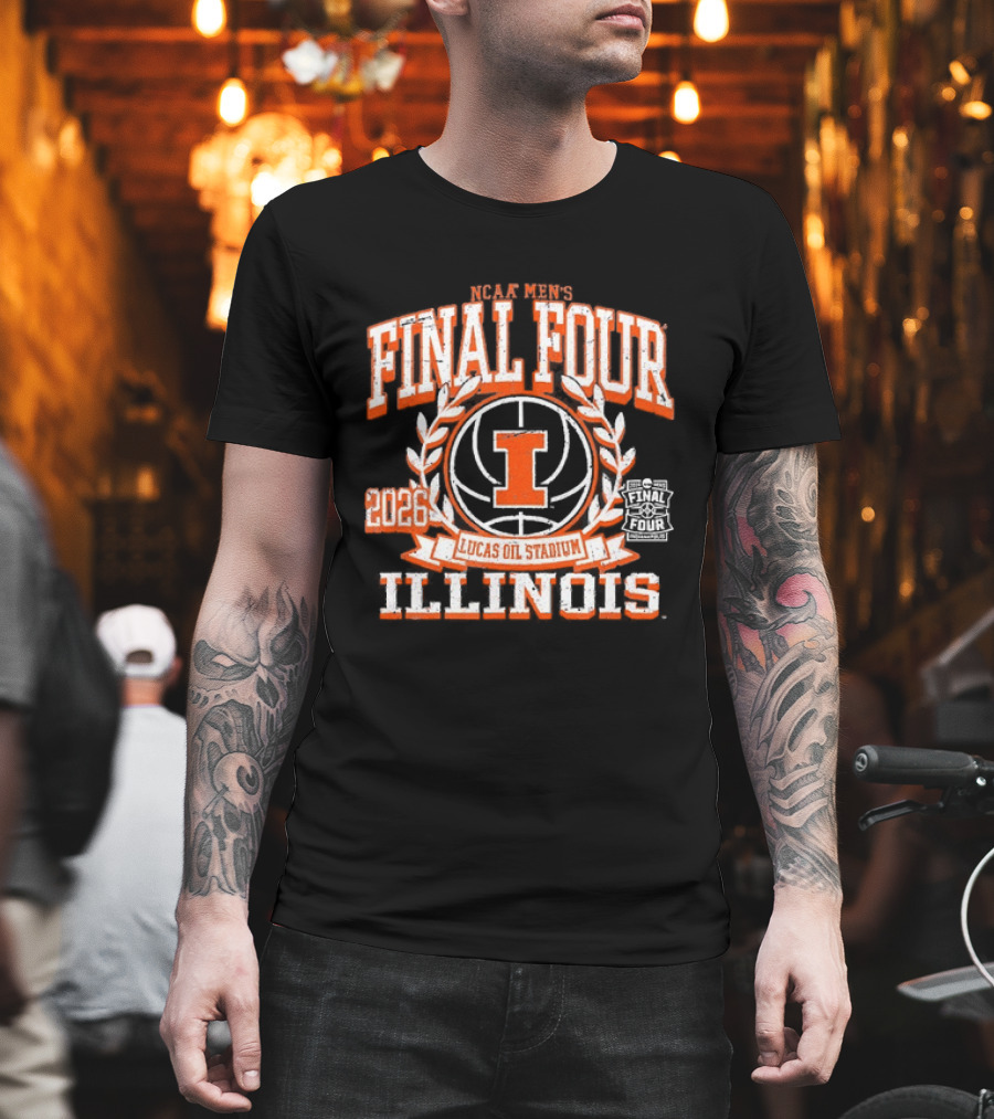Illinois Fighting Illini Final Four 2026 Lucas Oil Stadium T-Shirt
