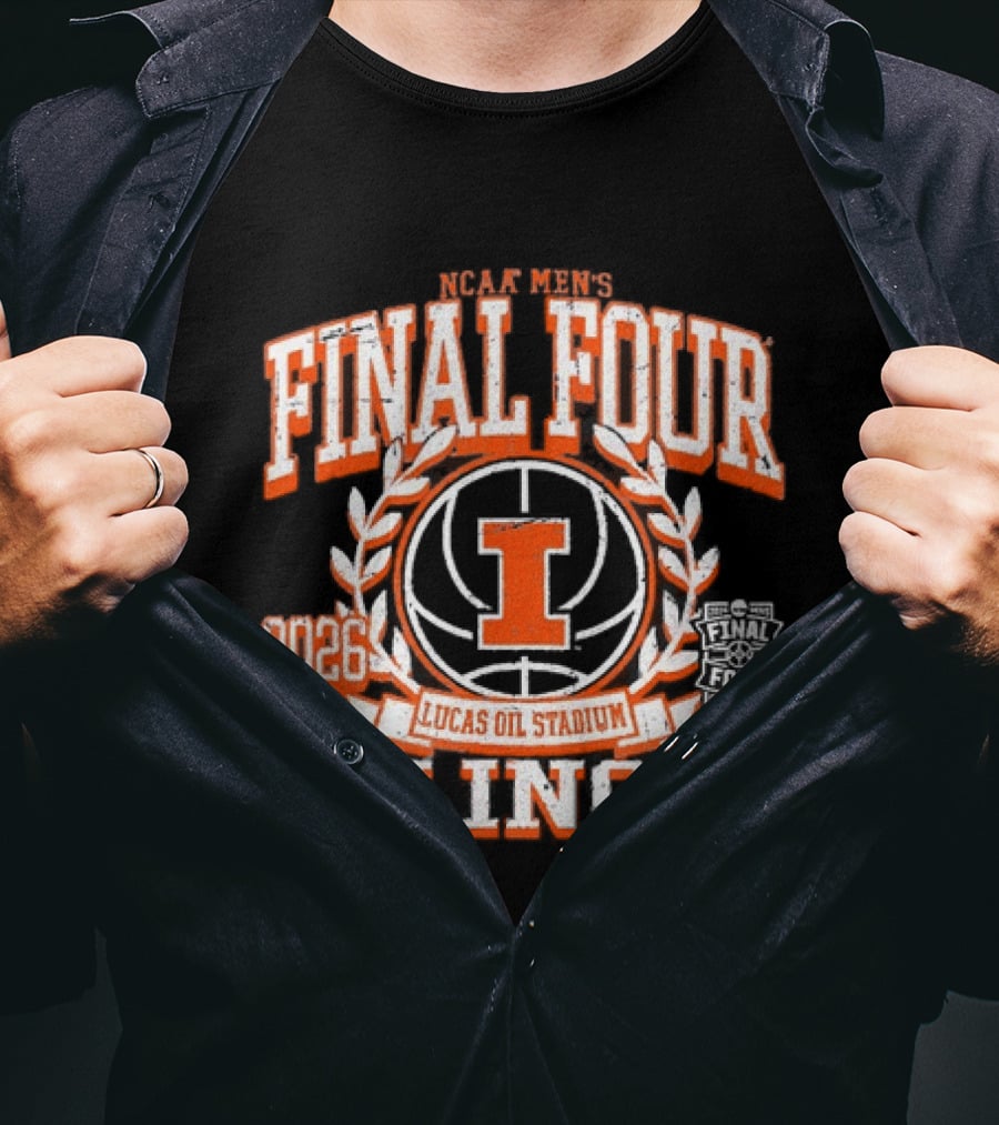 Illinois Fighting Illini Final Four 2026 Lucas Oil Stadium T-Shirt