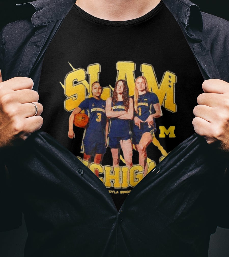 SLAM Michigan Wolverines WBB Laila Phelia Sydni Grant Olivia Galli T-Shirt