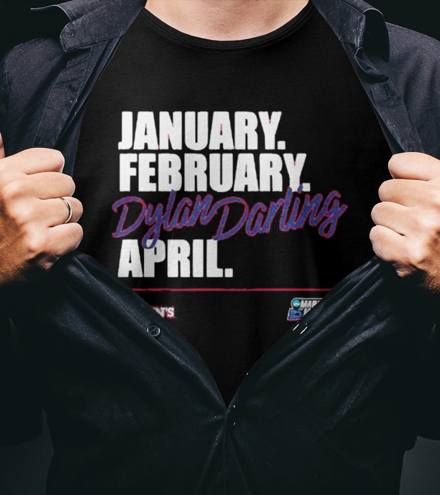 January February Dylan Darling April St John's Basketball 2026 March Madness T-Shirt