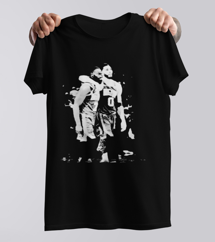 Jayson Tatum Jaylen Brown Boston Celtics NBA Players Teamwork Image T-Shirt