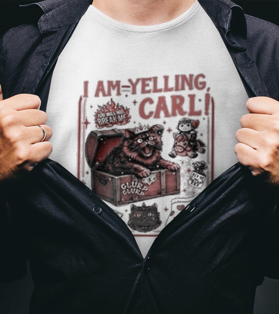 I Am Yelling Carl Box Of Surprises T-Shirt