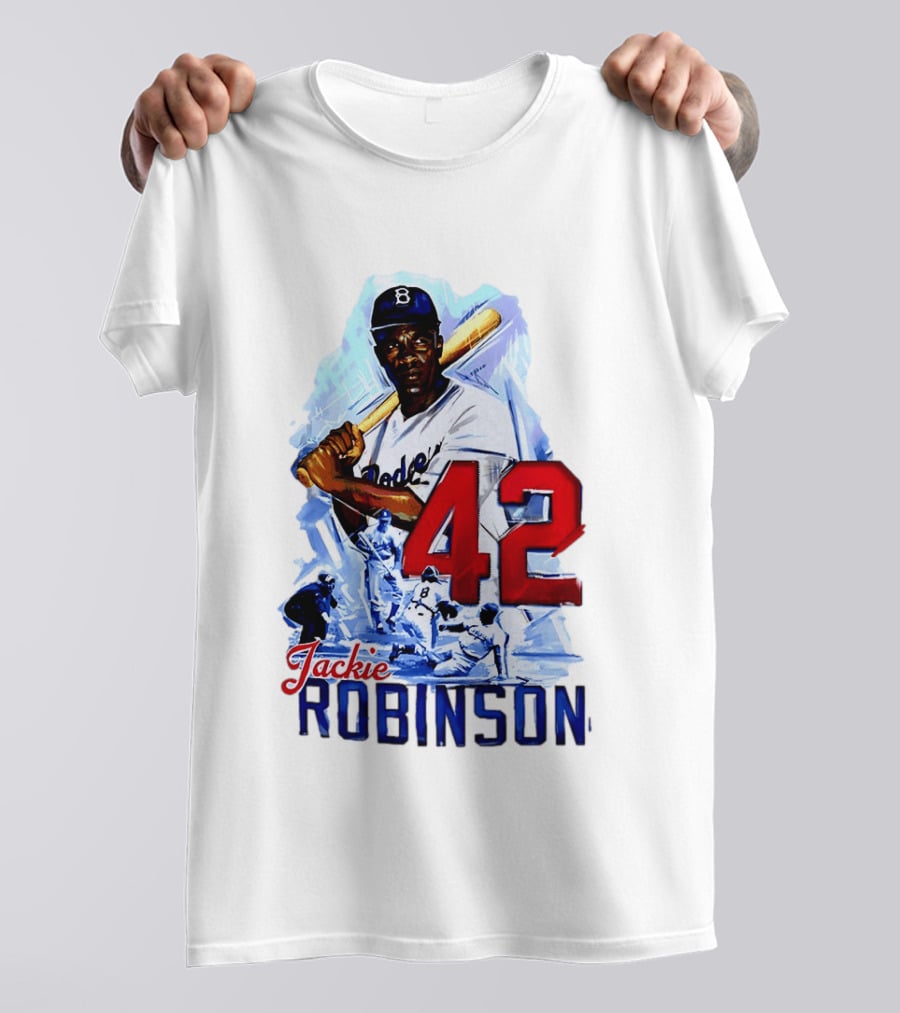 Jackie Robinson 42 Dodgers Baseball Legends T-Shirt