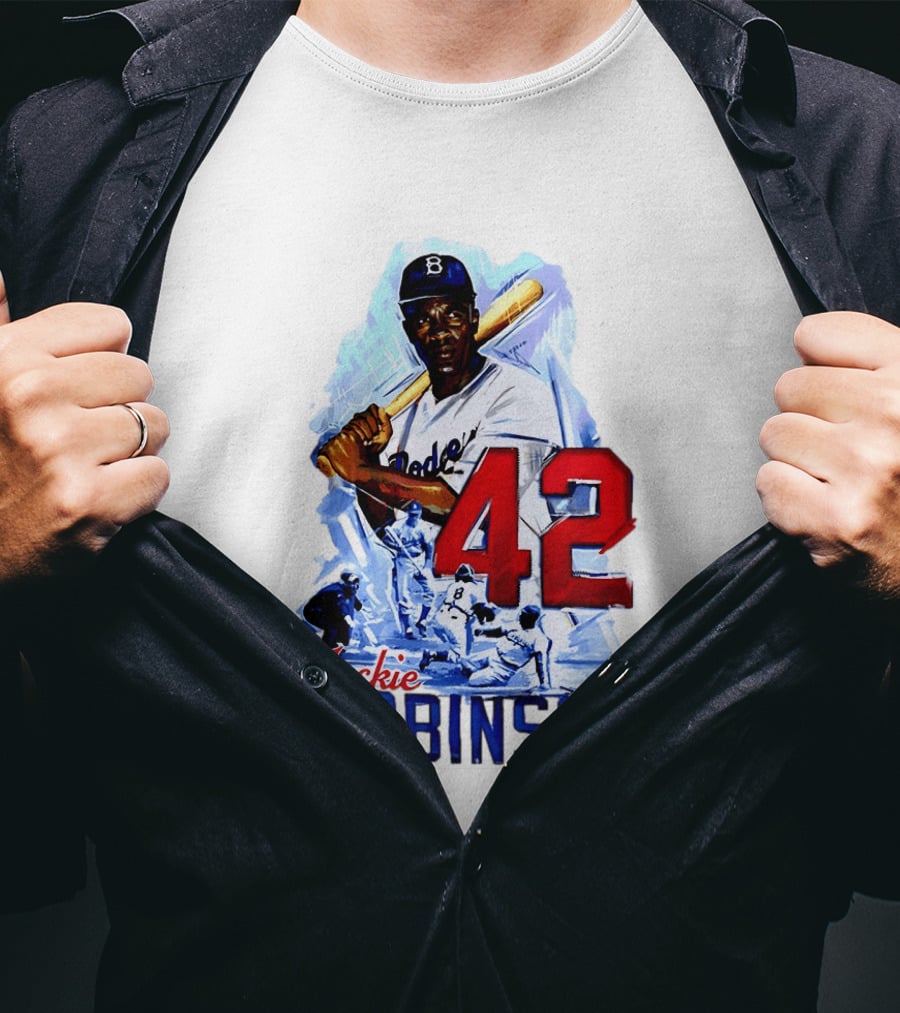 Jackie Robinson 42 Dodgers Baseball Legends T-Shirt