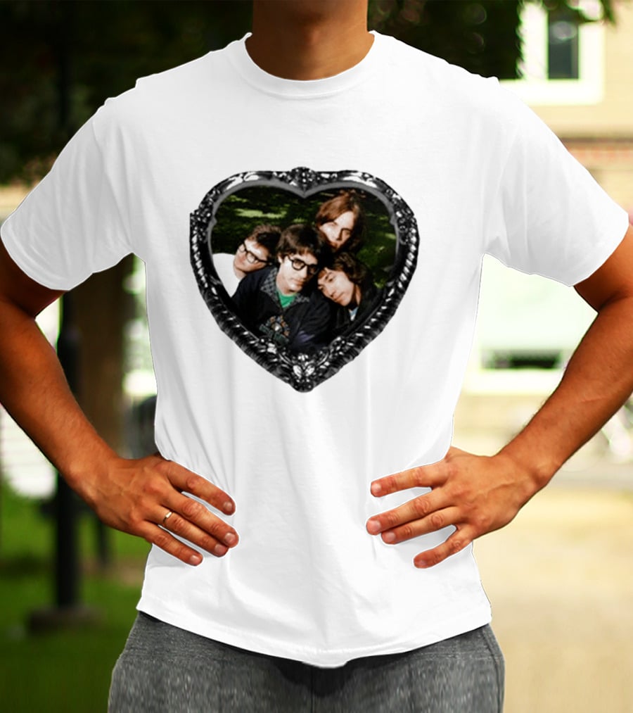 The Lazy Eyes Cheesy Love Songs Heartshape Group Photo Frame T-Shirt