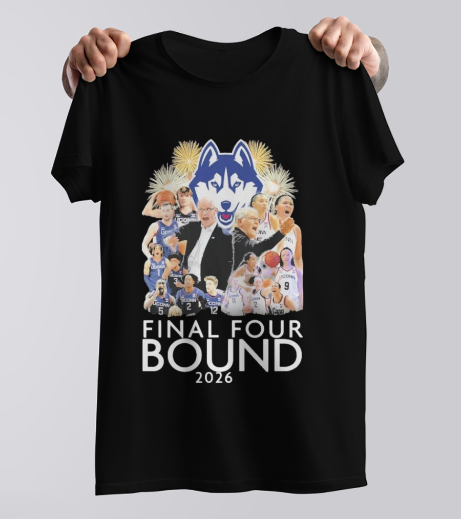 UConn Huskies Final Four Bound 2026 Celebration T-Shirt