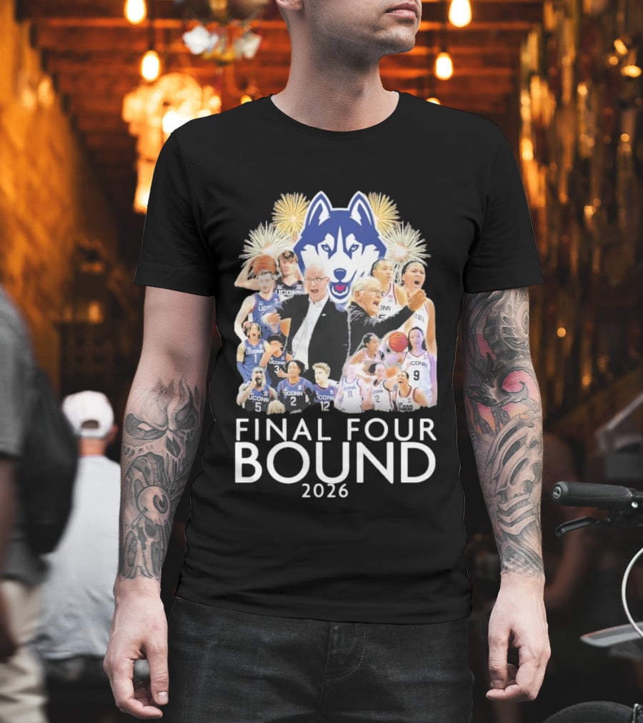 UConn Huskies Final Four Bound 2026 Celebration T-Shirt