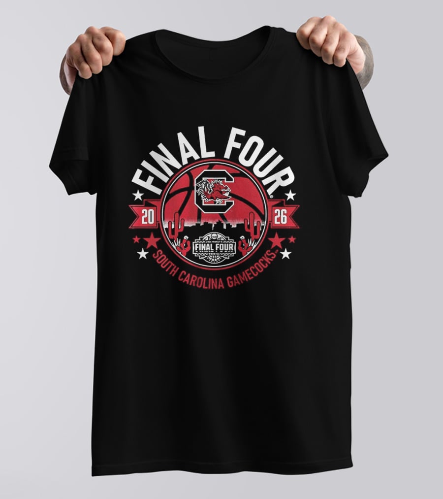 South Carolina Gamecocks 2026 Final Four Basketball Team T-Shirt
