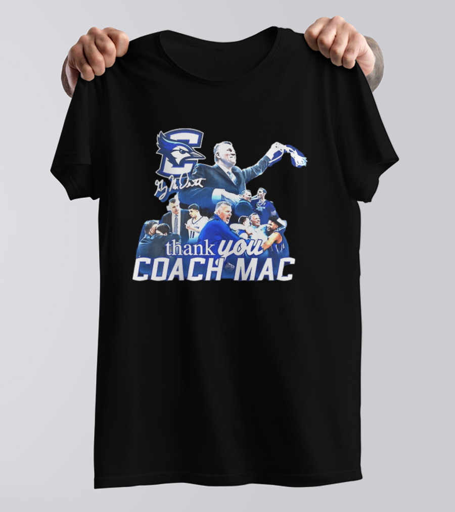 Thank You Coach Mac Creighton Bluejays Basketball T-Shirt