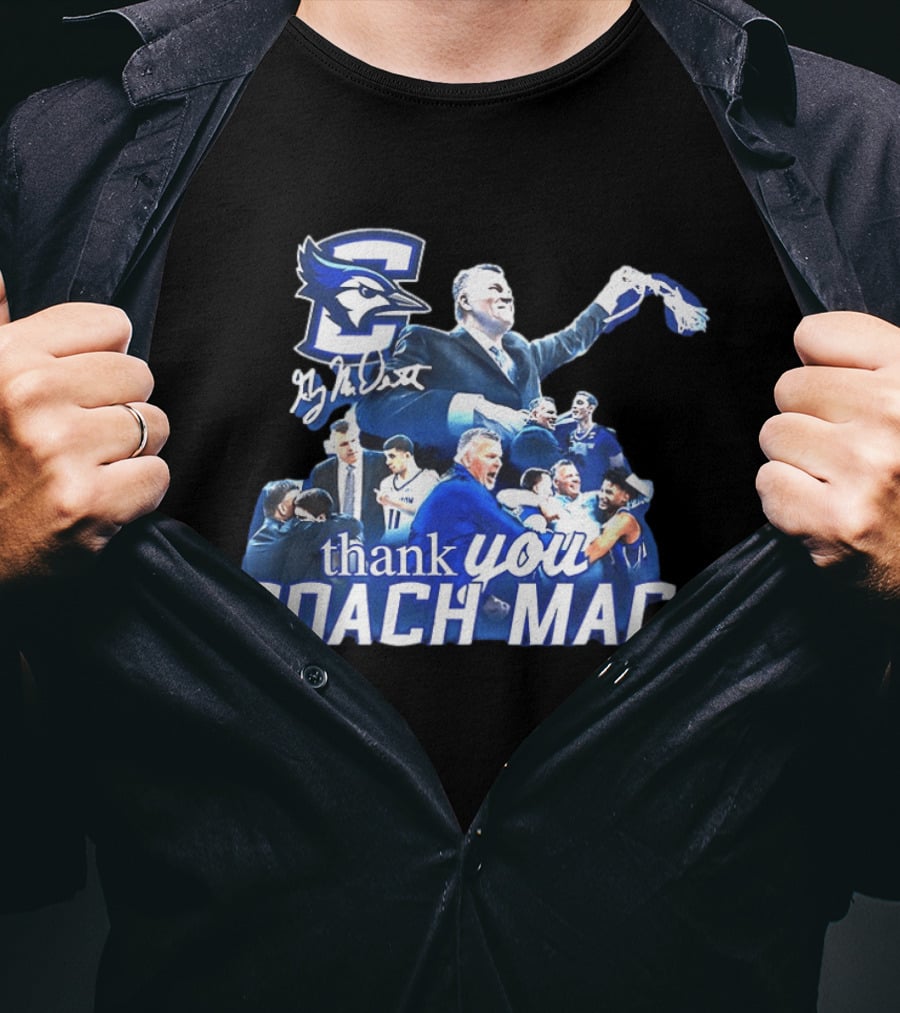 Thank You Coach Mac Creighton Bluejays Basketball T-Shirt