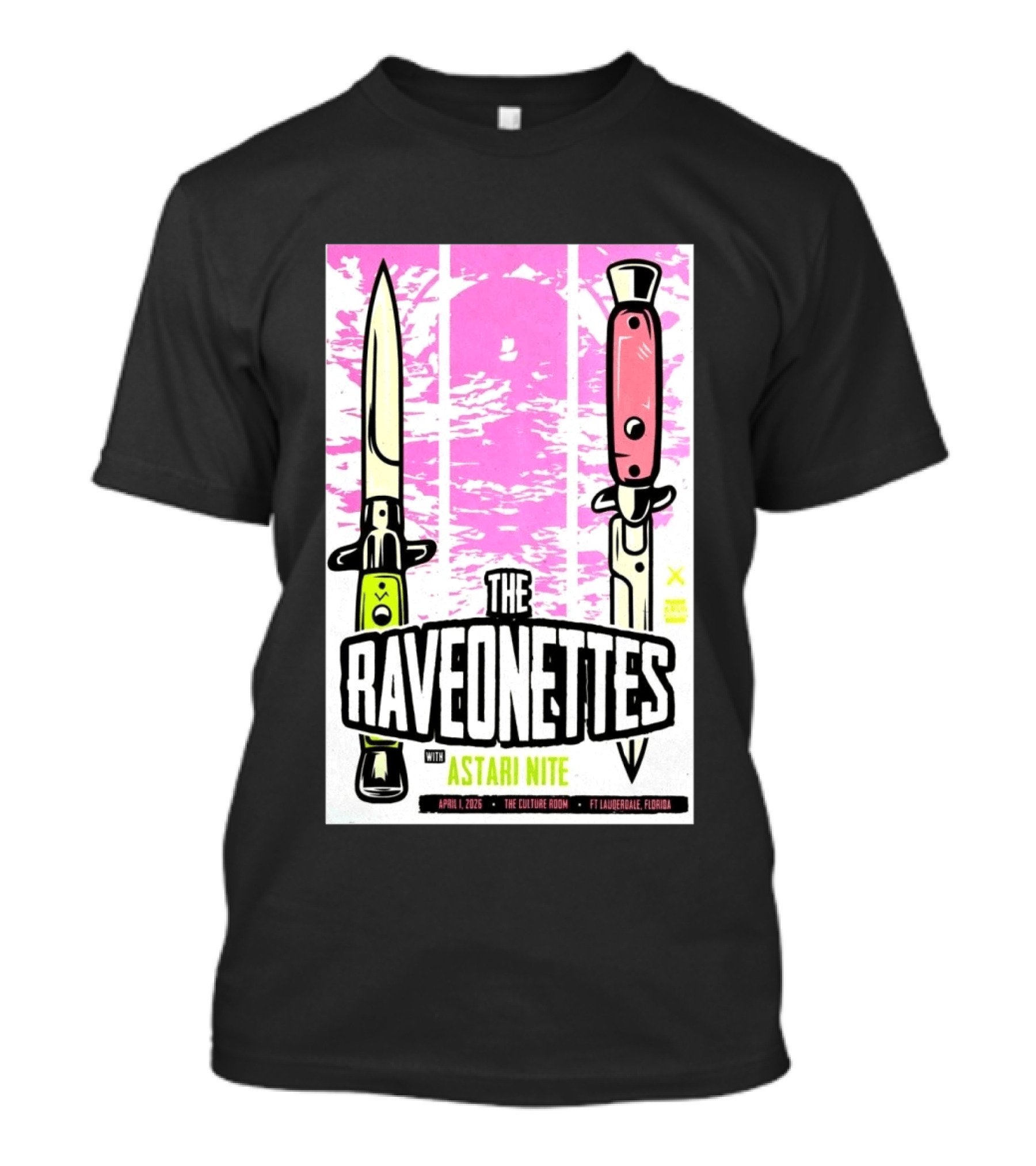 Raveonettes Astari Nite April 1 2026 Ft Lauderdale Culture Room T-Shirt