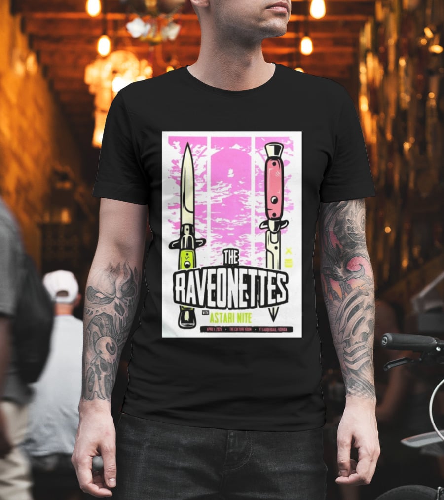 The Raveonettes Culture Room April 1 2026 Astari Nite Fort Lauderdale Concert Knives T-Shirt