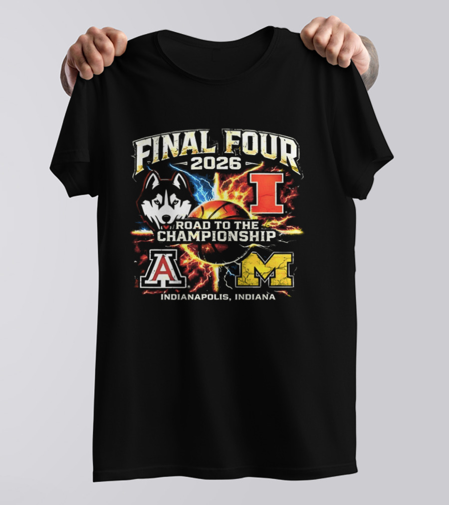2026 Final Four Road To The Championship Indianapolis Indiana T-Shirt