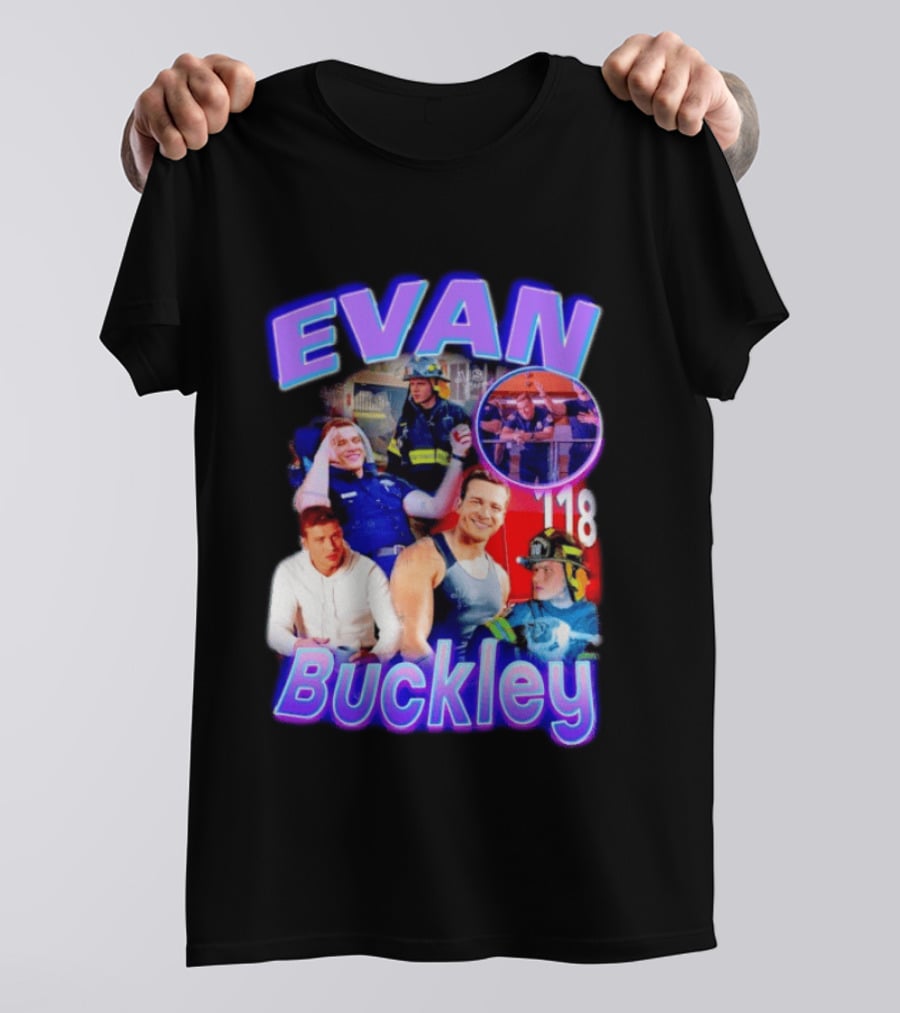 Evan Buckley Collage Firefighter Tribute 118 T-Shirt