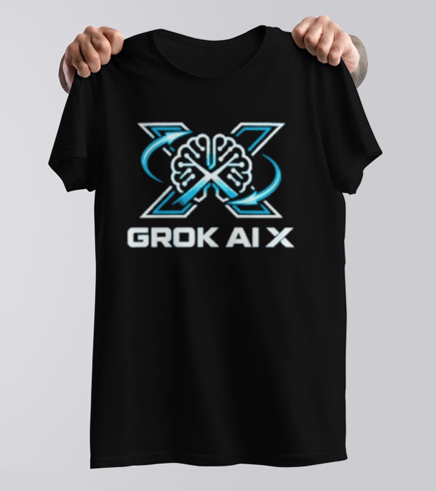 Grok AI X Brain And Arrows T-Shirt