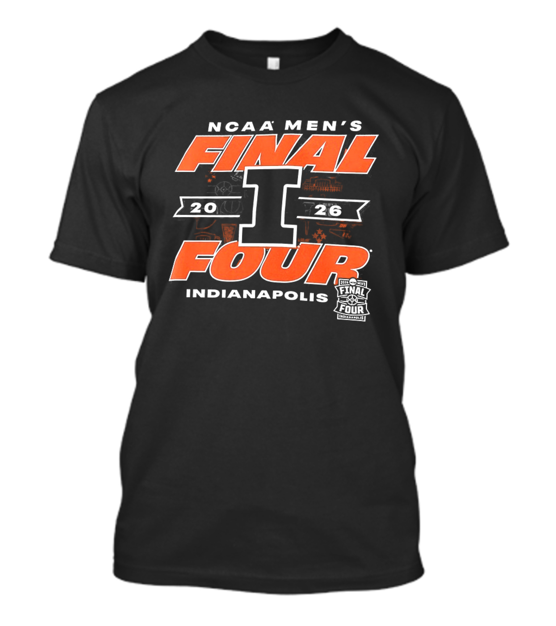 NCAA Men's Final Four 2026 Illinois Fighting Illini Indianapolis Basketball T-Shirt