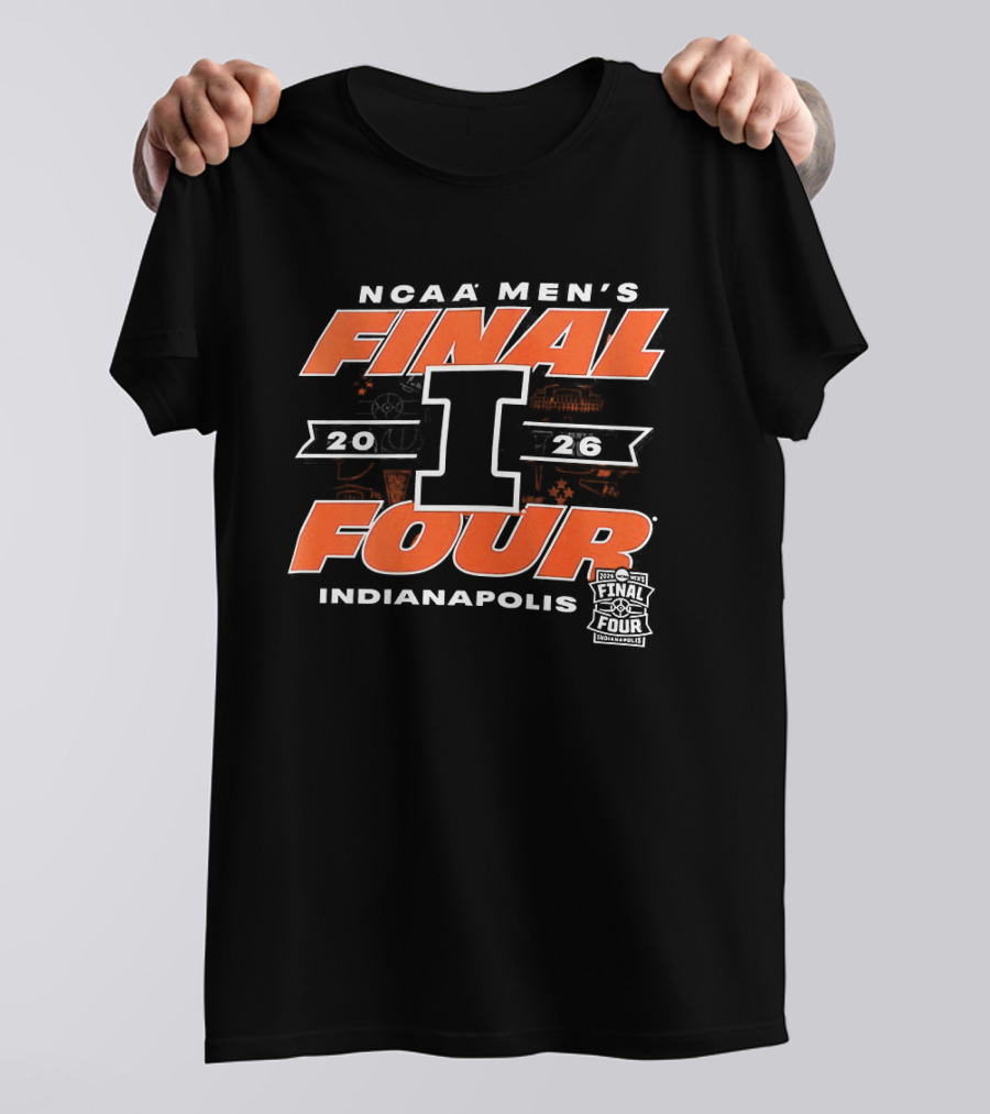NCAA Men's Final Four 2026 Illinois Fighting Illini Indianapolis Basketball T-Shirt